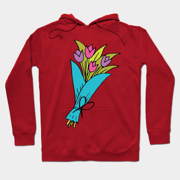 Tulip Bouquet Hoodie by SWON Design